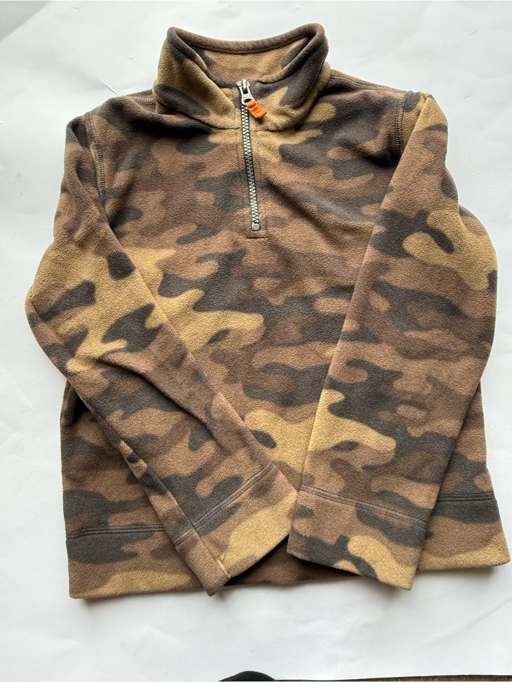 Carter's Brown Camo Half-Zip Fleece Pullover
